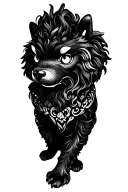 Japanese Foo Dog tattoo design idea