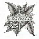 Proverbs 17:17 bible verse tattoo design idea