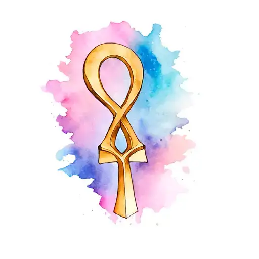 triple cross ankh + libra tattoo design idea