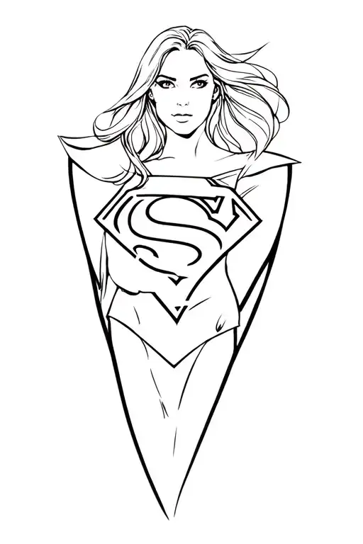 supergirl tattoo design idea
