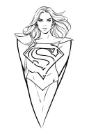 supergirl tattoo design idea