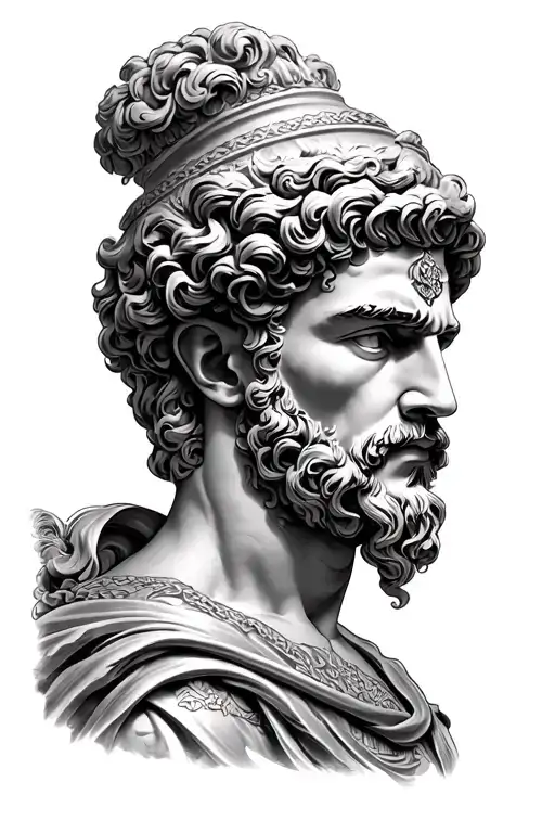 Roman god mars god tattoo design idea