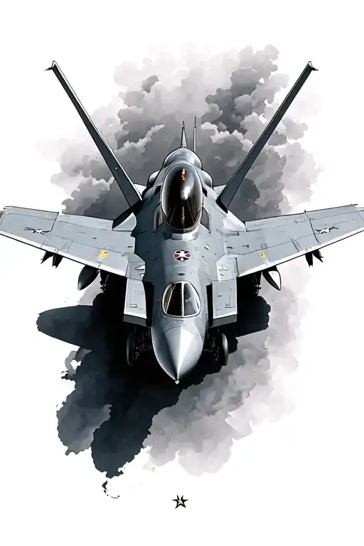 f16 fighter jet tattoo design idea
