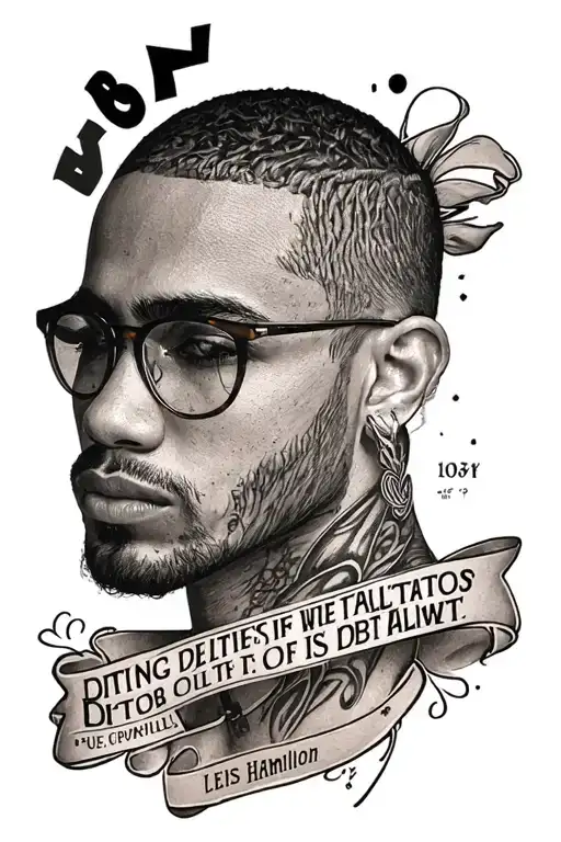 Lewis Hamilton quote "dying tattoo design idea