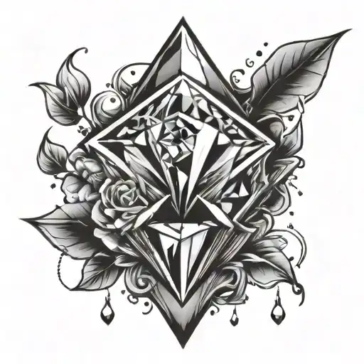 pressure bursts pipes or make a diamond  tattoo design idea