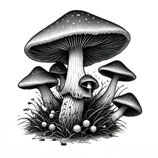 Psilocybin Molecule tattoo design idea