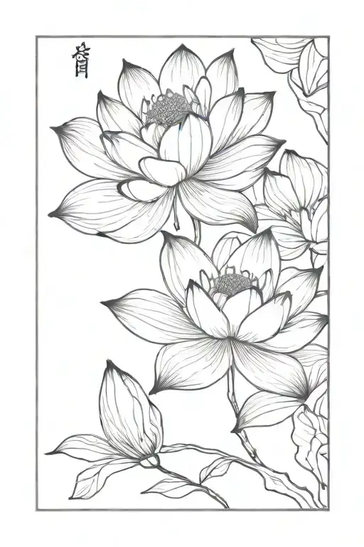 japanese lotus flowers arm sleeve tattoo tattoo design idea