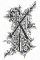 Romans 8:11 in Roman numerals I VI MCMLXXIX tattoo design idea