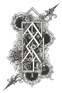 Romans 8:11 in Roman numerals I VI MCMLXXIX tattoo design idea