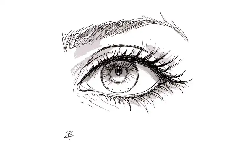 Above Eyebrow tattoo design idea