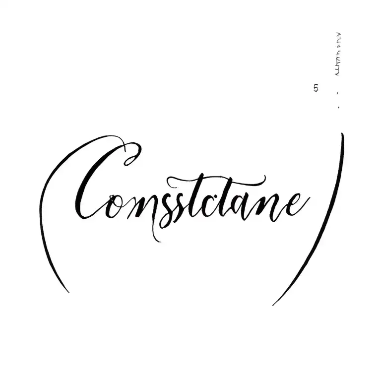 Constantine my son's name tattoo design idea