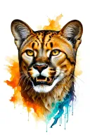 cougar with Lydia & Lea Charlotte Romane tattoo design idea