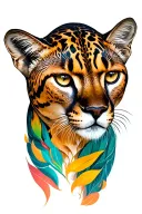 cougar with Lydia & Lea Charlotte Romane tattoo design idea