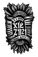 Roman Numerals Tattoo on the back of my arm of my parents birthdays, March 2 1977 and June 27 1971 tattoo design idea