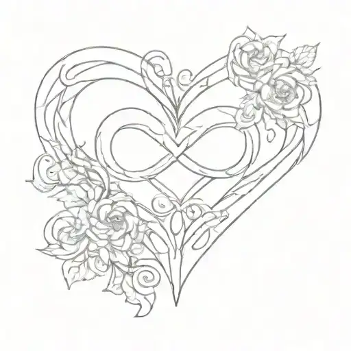 heart infinity symbol date tattoo tattoo design idea
