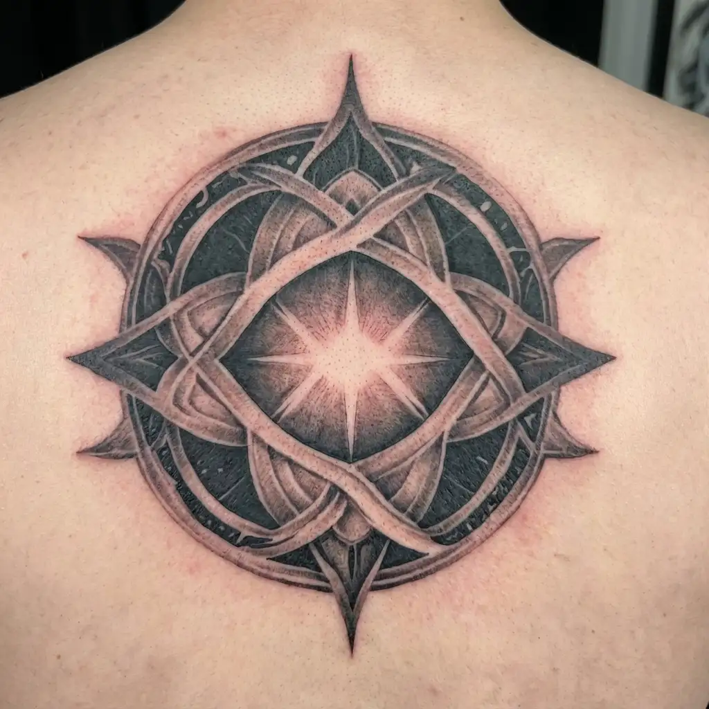 middle chest tattoo infinity chakra tattoo design idea