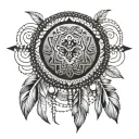 cree beadwork realistic tattoo design idea