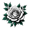 heraldic rose tattoo design idea