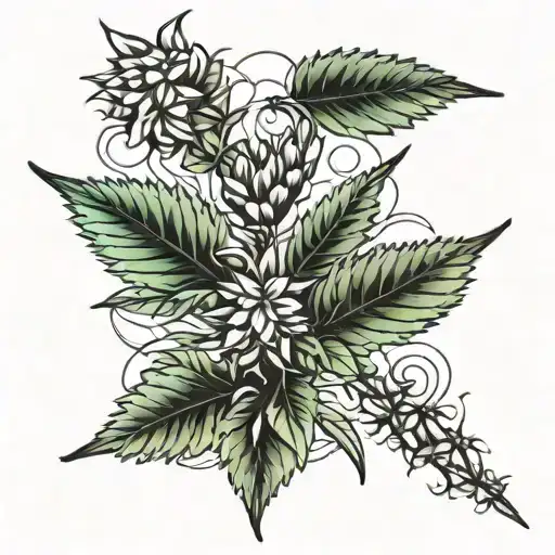 weed joint tattoo design idea