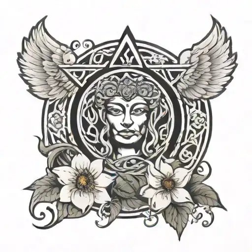 inner peace tattoo design idea