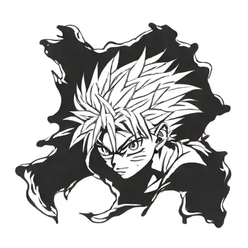 Killua hunter x hunter tattoo design idea