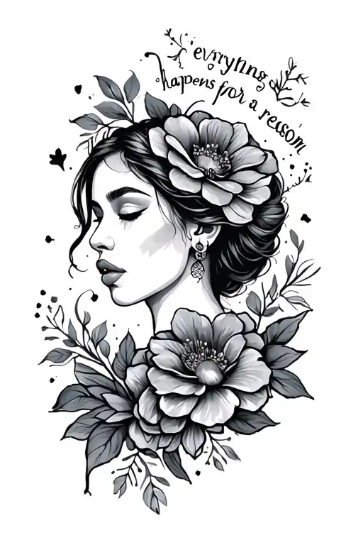 everything happens for a reason tattoo design idea