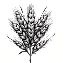 Wheat tattoo design idea