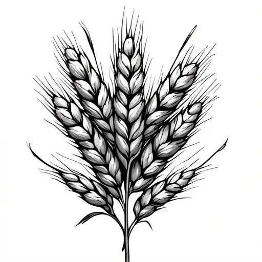 Wheat tattoo design idea