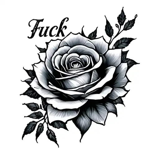 fuck love tattoo design idea