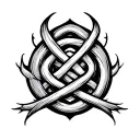 triquatra knot from hell tattoo design idea