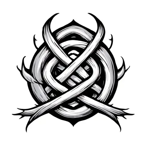 triquatra knot from hell tattoo design idea