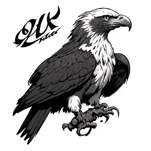 Adler attack slightly slanted tattoo design idea