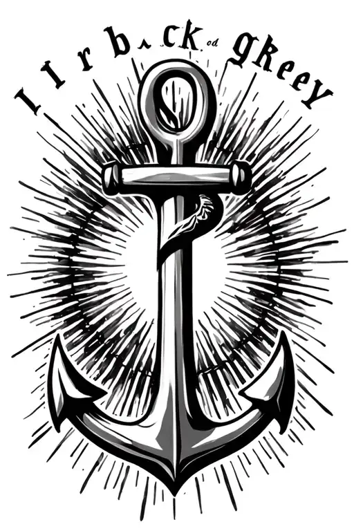 Anchor with a semicolon in the center of the anchor. I would like the tattoo to be surrounded by the words that say "I r tattoo design idea
