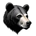 bear face tattoo design idea