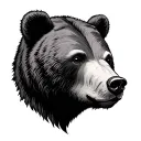 bear face tattoo design idea