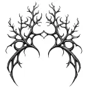 Smooth, branching lines like soft energy veins. Organic and calm, no shading, natural anatomical flow. tattoo design idea