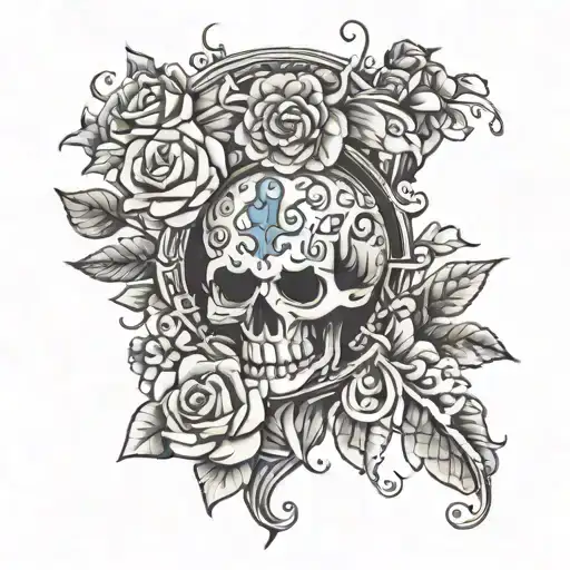 Please create an image that would be used for a tattoo that will be in place of a wedding ring.  The image should contai tattoo design idea