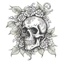 Please create an image that would be used for a tattoo that will be in place of a wedding ring.  The image should contai tattoo design idea