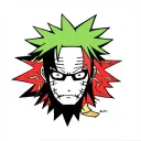 naruto luffy zoro ichigo hollow mask tattoo design idea