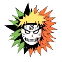 naruto luffy zoro ichigo hollow mask tattoo design idea
