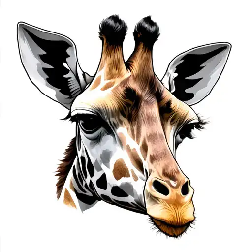 Alzheimer giraffe tattoo design idea