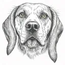 Beagle dog, Death is my love tattoo design idea