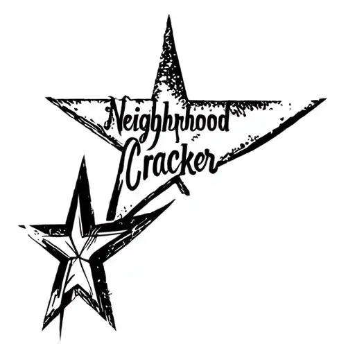"Neighborhood Cracker" Crip 6 point star tattoo design idea