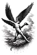 the fall of icarus tattoo design idea