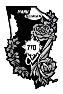 mann last name, Georgia home state, 770 area code incorporated tattoo design idea