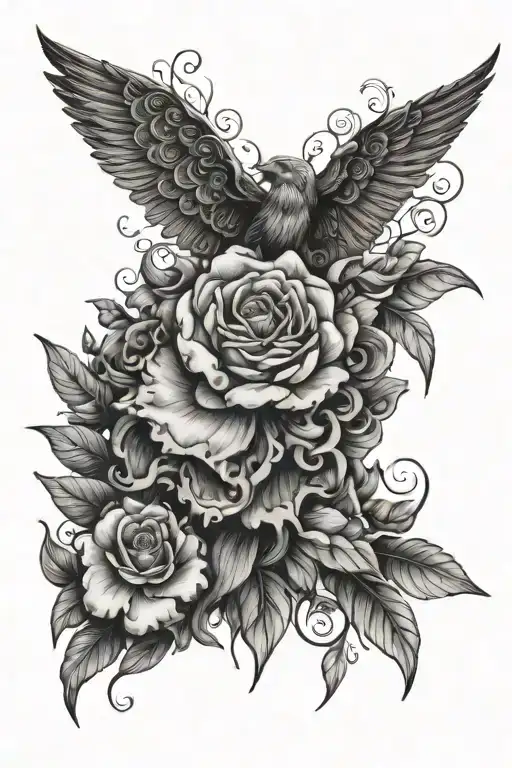 mental health struggles tattoo design idea