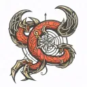 Cancer Scorpio Sagittarius Capricorn symbol tattoo design idea