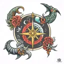 Cancer Scorpio Sagittarius Capricorn symbol tattoo design idea