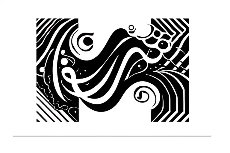 ohm mane padme hum, sound waves tattoo design idea