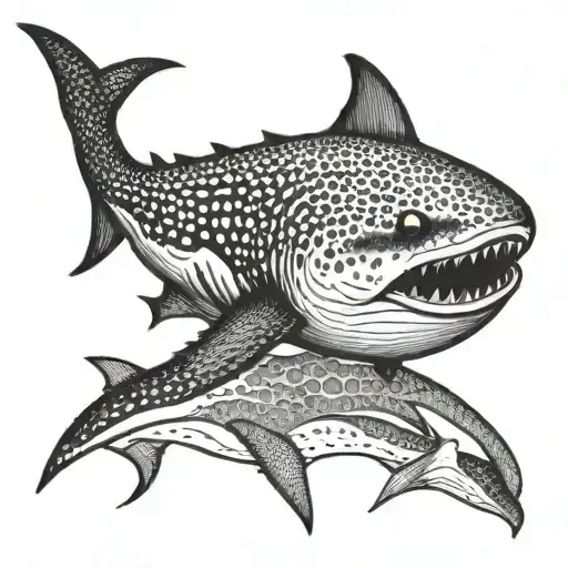 whale shark thresher shark tattoo design idea